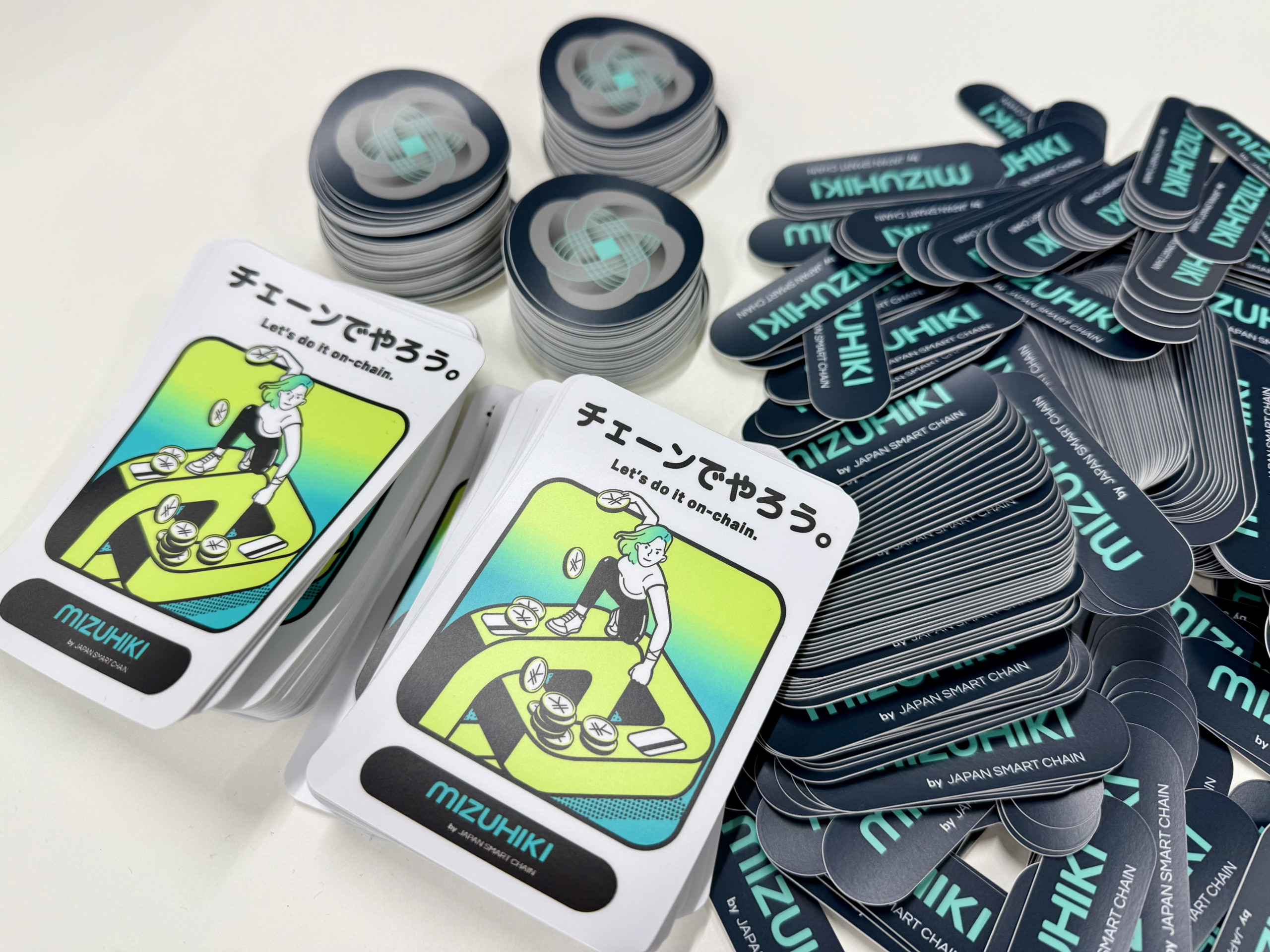 ステッカー: Japan Smart Chain, Mizuhiki, チェーンでやろう